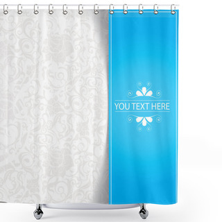 Personality  Blue Floral Abstract Background Shower Curtains