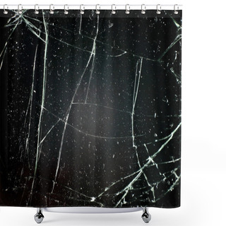 Personality  Glass With Cracks Shower Curtains
