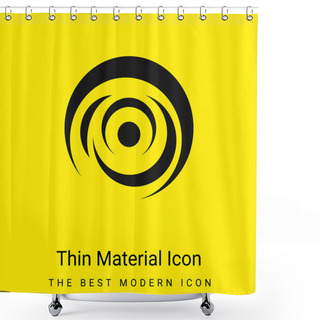Personality  Black Hole Minimal Bright Yellow Material Icon Shower Curtains