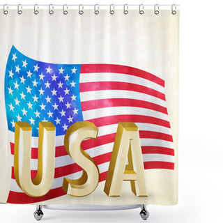 Personality  Vector Independence Day Background. Shower Curtains