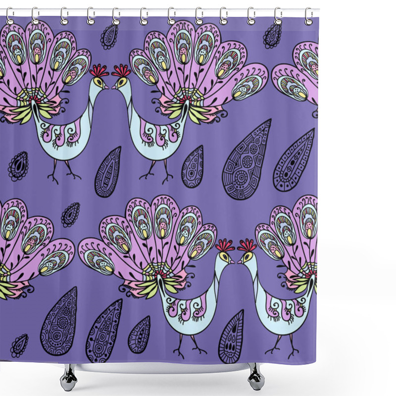 Personality  Pattern With Peacocks Shower Curtains