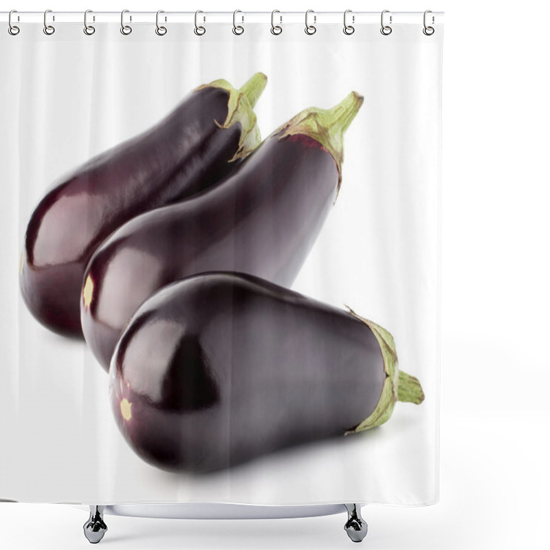 Personality  Ripe Glossy Eggplants Shower Curtains