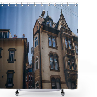 Personality  Low Angle View Of Buildings In Stuttgart City, Germany Shower Curtains