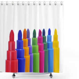 Personality  Markers Of Different Colors Shower Curtains