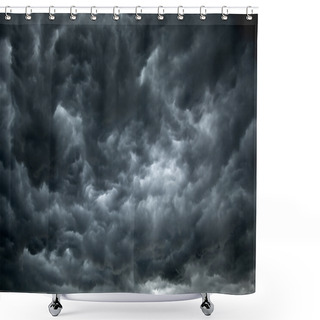 Personality  Dark, Ominous Rain Clouds Shower Curtains