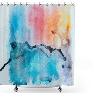 Personality  Colorful Watercolor Texture Shower Curtains