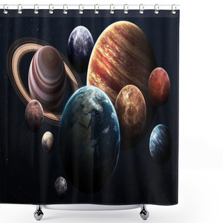 Personality  High Resolution Images Presents Planets Of The Solar System. This Image Elements Furnished By NASA. Shower Curtains