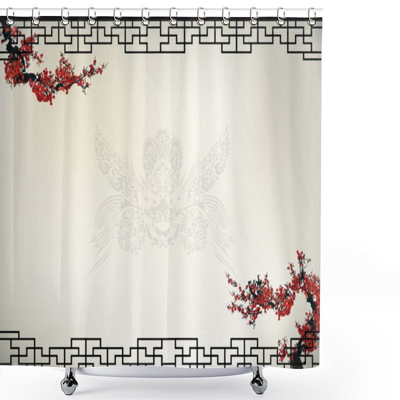 Personality  Chinese Background Shower Curtains