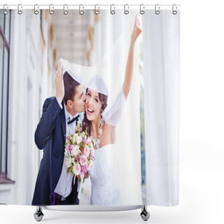 Personality  Wedding At Autumn Shower Curtains