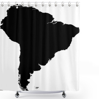 Personality  South America Map Shower Curtains
