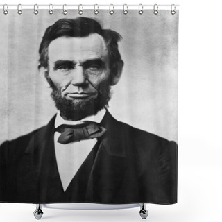 Personality  Portrait Of Abraham Lincoln Shower Curtains