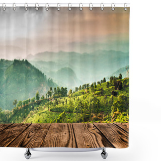 Personality  Tea Plantations In India (tilt Shift Lens) Shower Curtains
