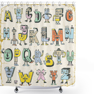 Personality  Fantastic Funny Alphabet Shower Curtains