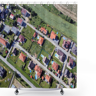 Personality  Settlement With Single-family Homes Shower Curtains