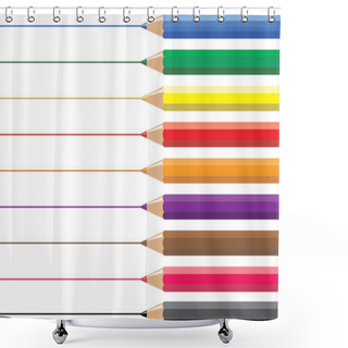 Personality  Artists Coloured Drawing Pencils Shower Curtains