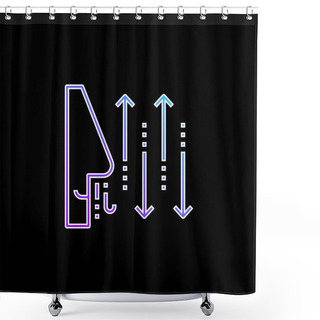Personality  Breathing Blue Gradient Vector Icon Shower Curtains