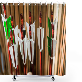Personality  Colored Feathers Of The Arrow In The Quiver For Bow Shower Curtains