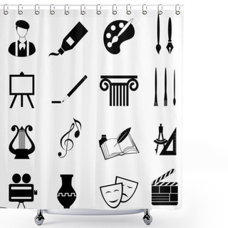 Personality  Arts Icon Set Shower Curtains