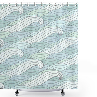 Personality  Waves Pattern. Ocean. Water Pattern. Shower Curtains