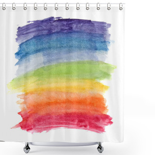 Personality  Abstract Watercolor Rainbow Colors Background Shower Curtains