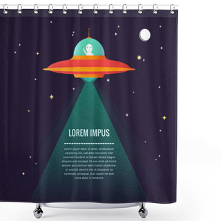 Personality  Ufo. Alien. Shower Curtains