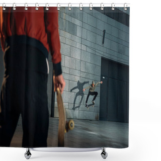 Personality  Skateboarding Shower Curtains