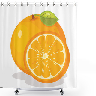 Personality  Orange Vector Illustration Shower Curtains