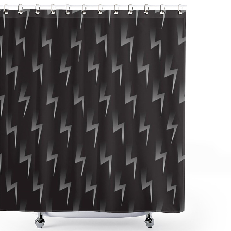 Personality  Thunder Icon Vector Seamless Pattern Shower Curtains