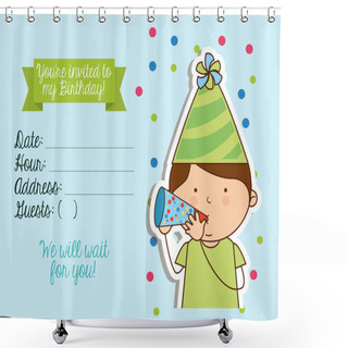 Personality  Birthday Invitation  Shower Curtains