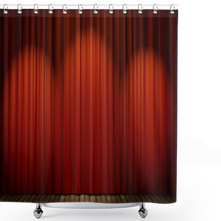 Personality  3d Stage With Red Curtain Shower Curtains