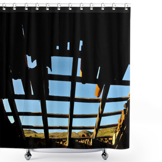 Personality  Roof Damage Shower Curtains