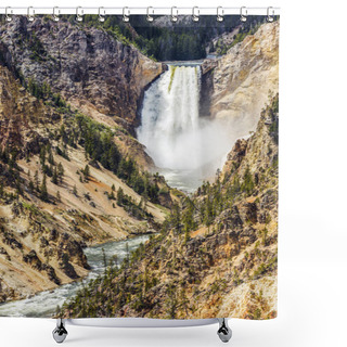 Personality  Lower Falls In Yellowstone National Park Shower Curtains
