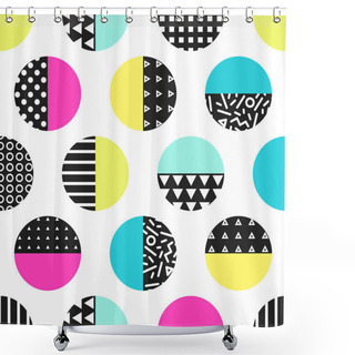 Personality  Circles Abstract Pattern Shower Curtains