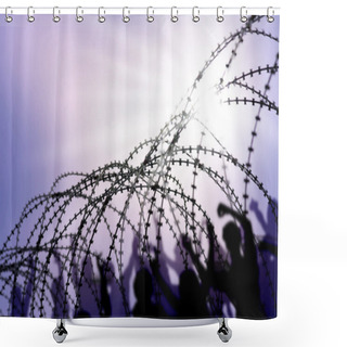 Personality  Barbed Wire Shower Curtains