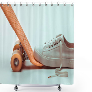 Personality  Hipster Skateboard And Sneaker  Shower Curtains