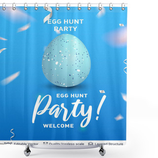 Personality  Easter Holiday Greeting Card Or Banner Template. Shower Curtains