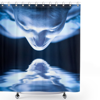 Personality  Woman Face Looking At Water Shower Curtains