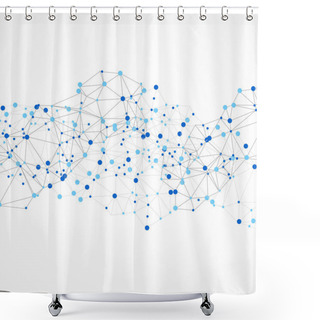 Personality  Polygonal Connection Structure Shower Curtains