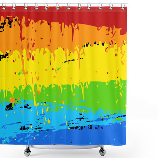 Personality  Rainbow Splash Background Shower Curtains