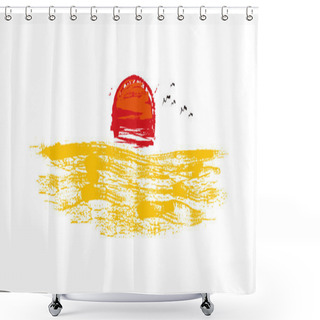 Personality  Birds Fly In The Sky Shower Curtains