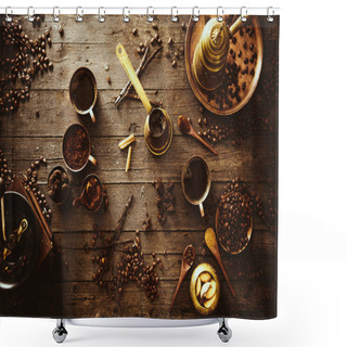 Personality  Cup Of Turkish Coffee Shower Curtains