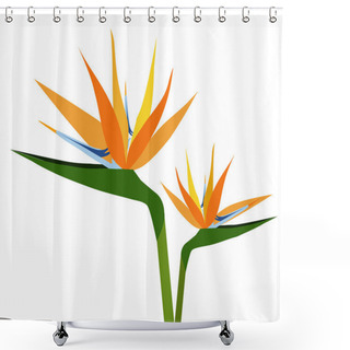 Personality  Paradise Flowers-Vector Shower Curtains