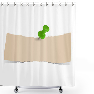 Personality  Brown Scraps Of Paper With Pin Shower Curtains