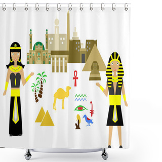 Personality  Welcome To Egypt Shower Curtains