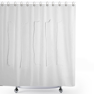 Personality  Torn Empty White Papers  Shower Curtains