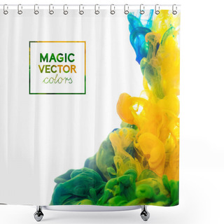 Personality  Vector Ink Swirling In Water Shower Curtains