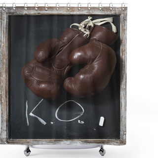 Personality  Old Boxing Gloves On Chalkboard With Text 