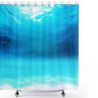 Personality  Underwater Background, Water Surface, Ocean, Sea Shower Curtains
