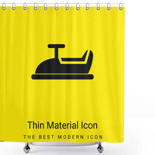 Personality  Baby Car Ride Minimal Bright Yellow Material Icon Shower Curtains
