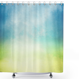 Personality  Misty Yellow Green Gradient Shower Curtains